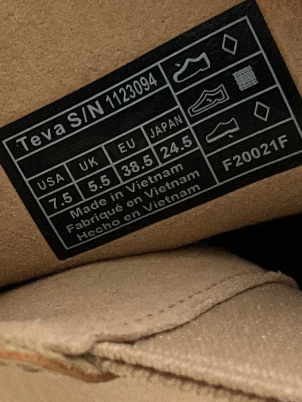 TEVA Midform Chelsea Chunky Platform Boot in Sesame Beige Water Repellent SZ 7.5 - Picture 4 of 8